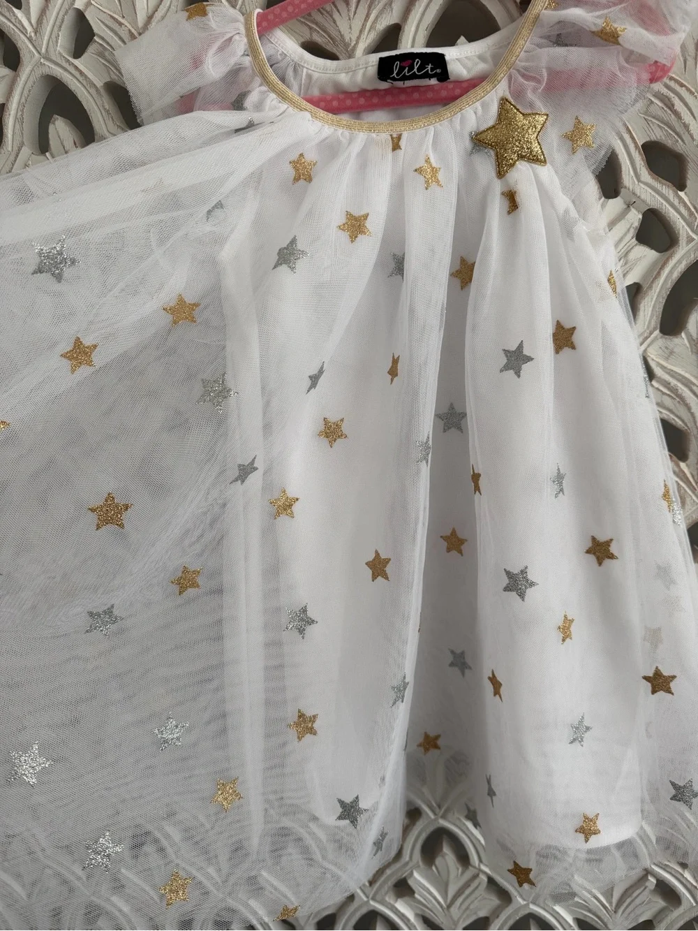 Lilt Girl's Star Print Tulle Dress, 2T